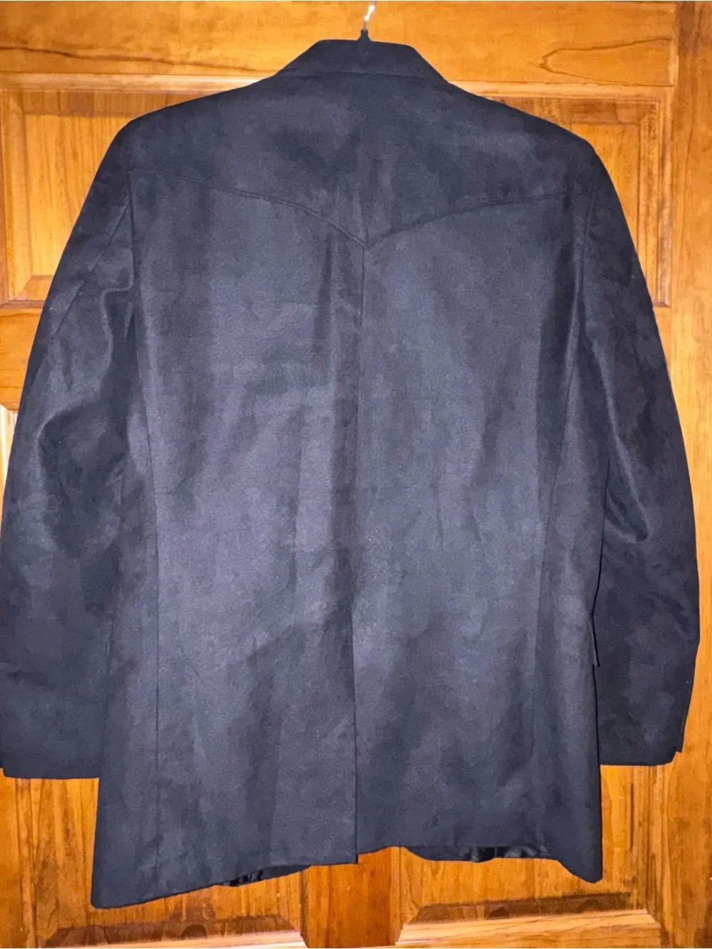 Classic Black Western Suede Sport Coat - Two-Button Blazer